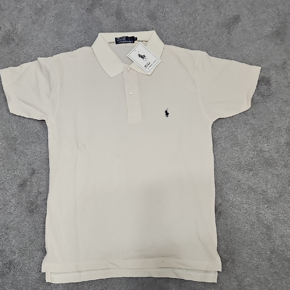 Polo by Ralph Lauren Men's Cream Polo Shirt